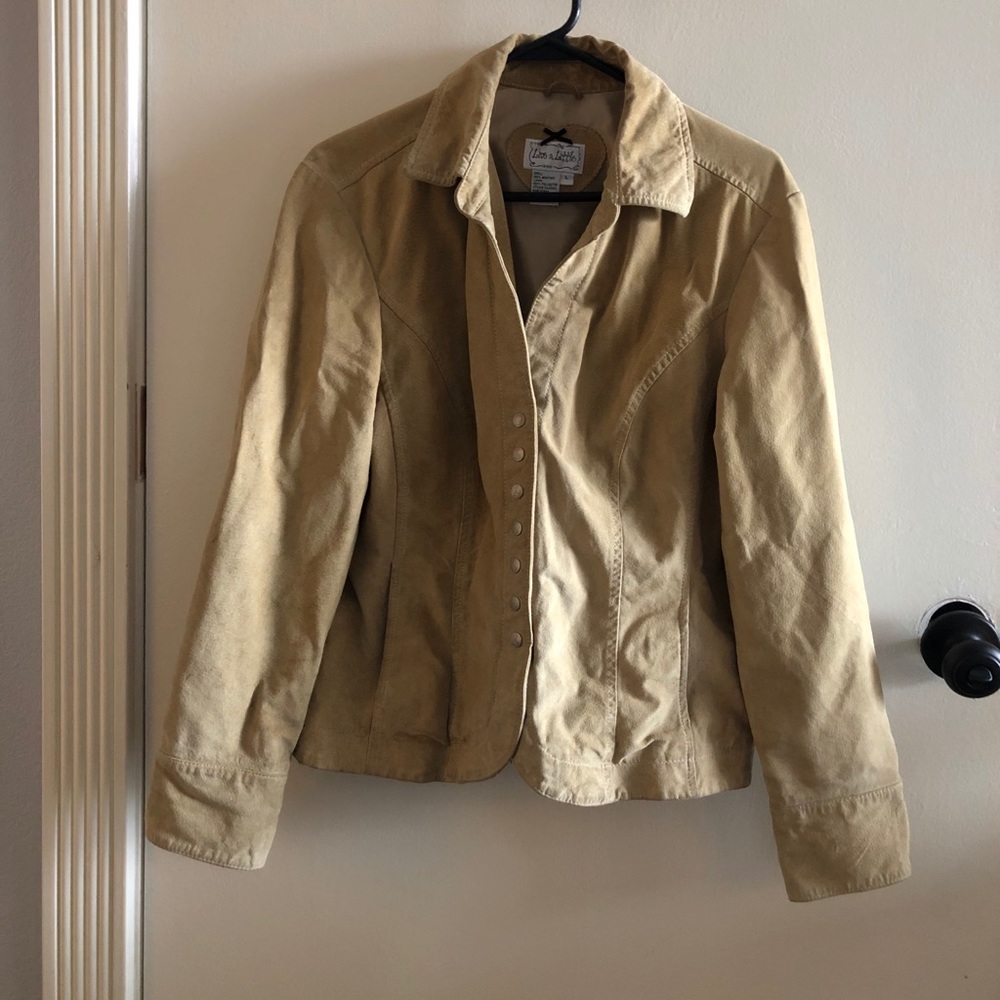 Faux Suede Leather Jacket